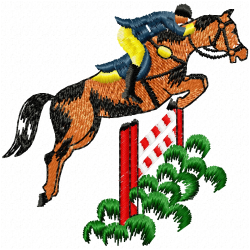 Horseback Riding Embroidery Design 8